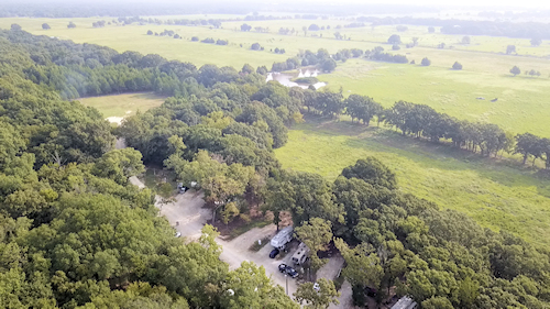An aerial view of the park.